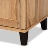 Baxton Studio Glidden ModernOak Brown Finished Wood 2-Door Shoe Storage Cabinet 196-11929-ZORO